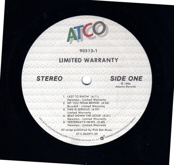 Limited Warranty - secondary