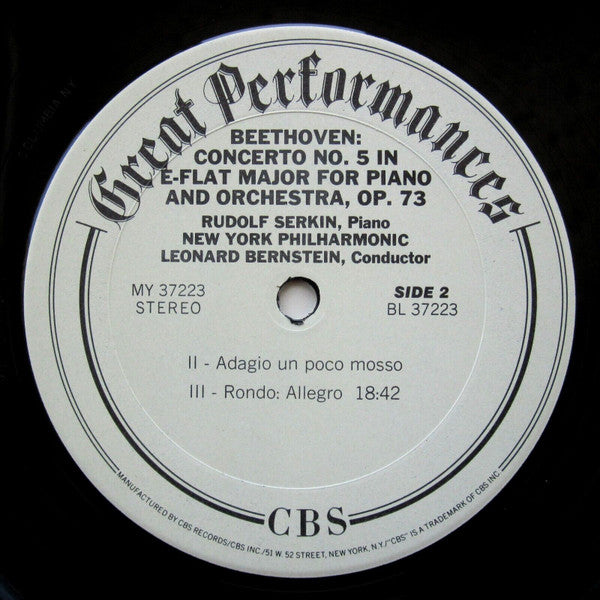 Ludwig van Beethoven, Rudolf Serkin, Leonard Bernstein, New York Philharmonic - "Emperor" Piano Concerto No. 5