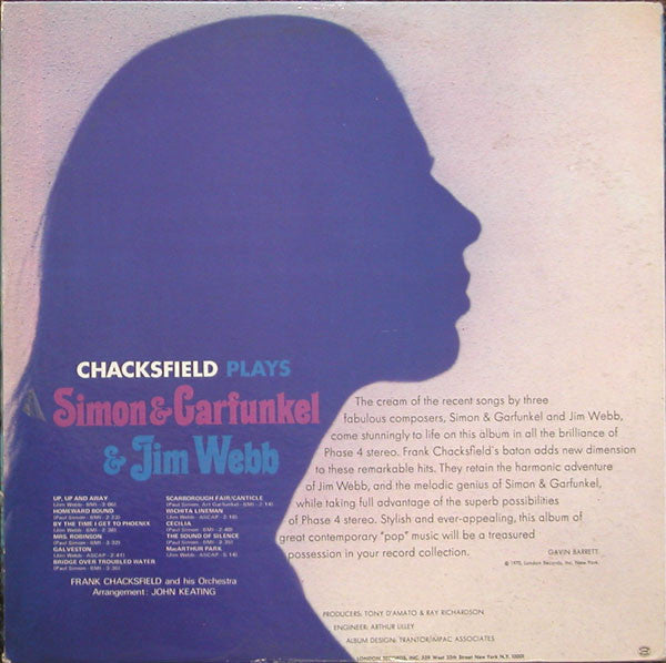 Frank Chacksfield & His Orchestra - Chacksfield Plays Simon & Garfunkel & Jim Webb