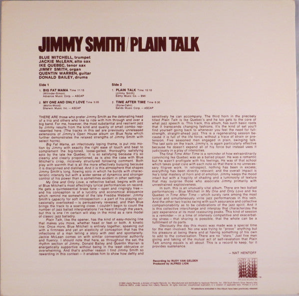 Jimmy Smith - Plain Talk