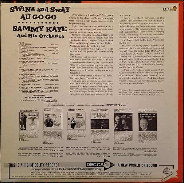 Sammy Kaye And His Orchestra - Swing And Sway Au Go Go