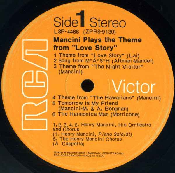 Henry Mancini - Mancini Plays The Theme From "Love Story"