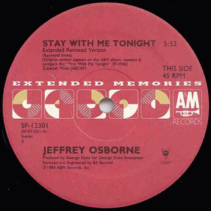 Stay With Me Tonight / Plane Love - primary