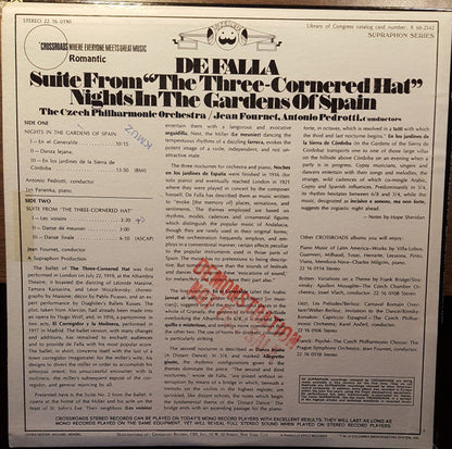 Manuel De Falla, The Czech Philharmonic Orchestra - Suite From "The Three-Cornered Hat" / Nights In The Gardens of Spain
