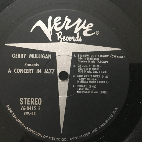 Gerry Mulligan & The Concert Jazz Band - Gerry Mulligan Presents A Concert In Jazz