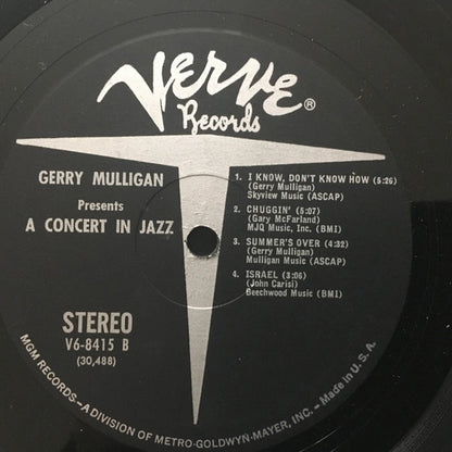 Gerry Mulligan & The Concert Jazz Band - Gerry Mulligan Presents A Concert In Jazz