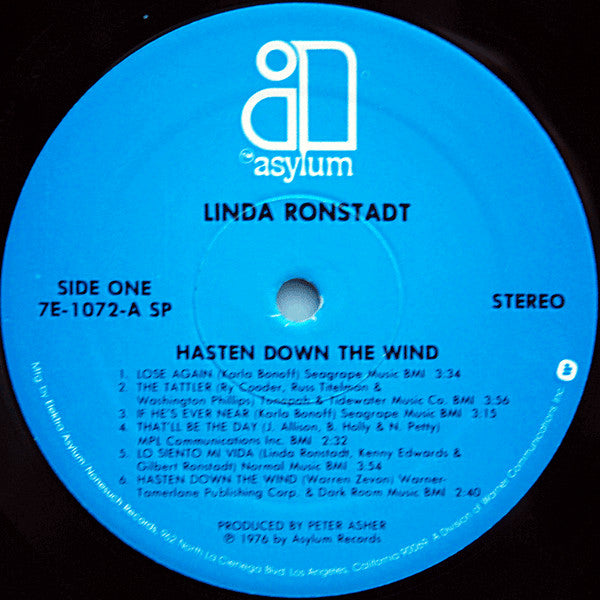 Hasten Down The Wind - secondary