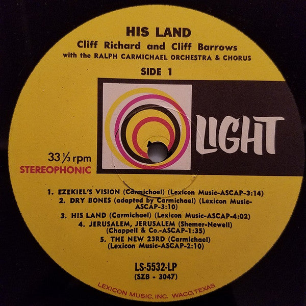 Cliff Richard, Cliff Barrows, Ralph Carmichael Orchestra, The Ralph Carmichael Singers - His Land