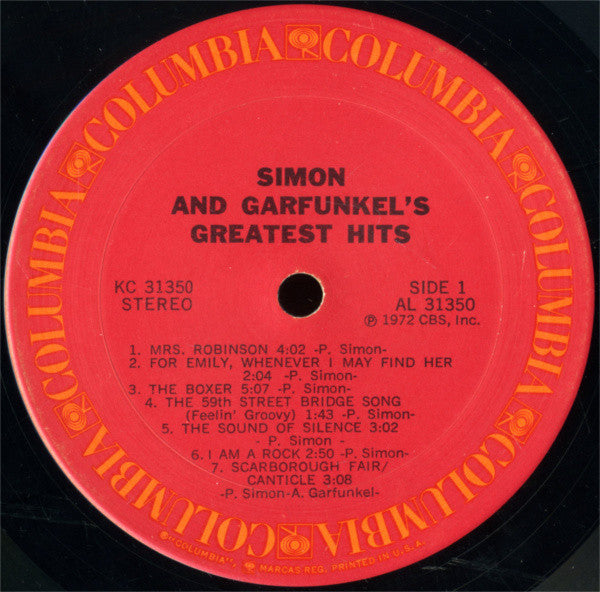 Simon And Garfunkel's Greatest Hits - secondary