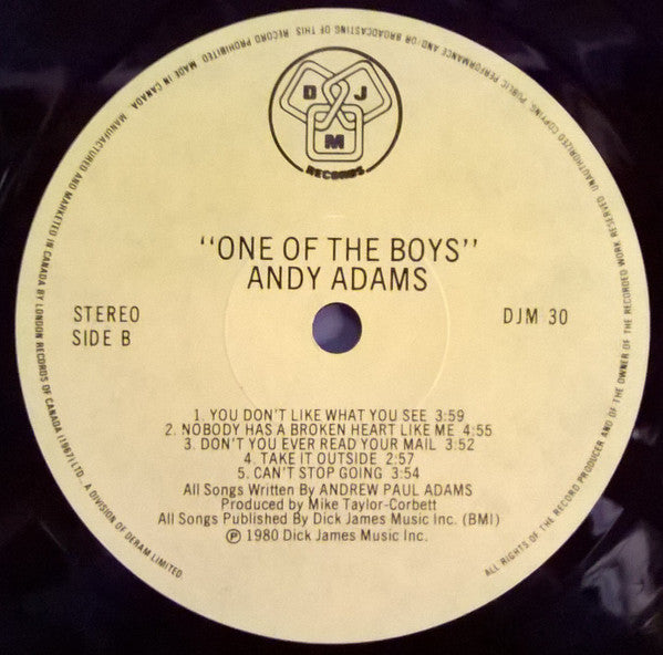 Andrew Paul Adams - One Of The Boys