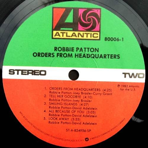 Robbie Patton - Orders From Headquarters