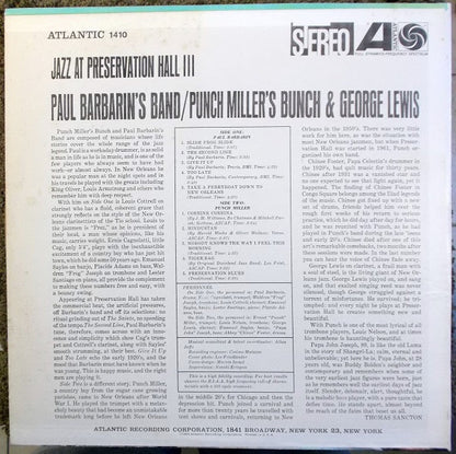 Paul Barbarin And His Jazz Band, Punch Miller's Bunch, George Lewis - Jazz At Preservation Hall III