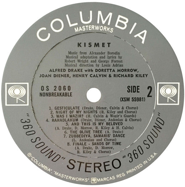 Alfred Drake, The Kismet Original Broadway Cast - Kismet