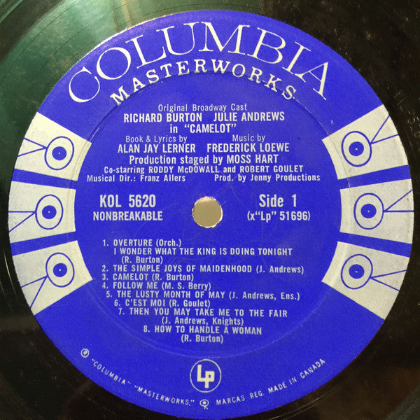 Alan Jay Lerner, Frederick Loewe, Julie Andrews, Richard Burton - Camelot (Original Broadway Cast Recording)