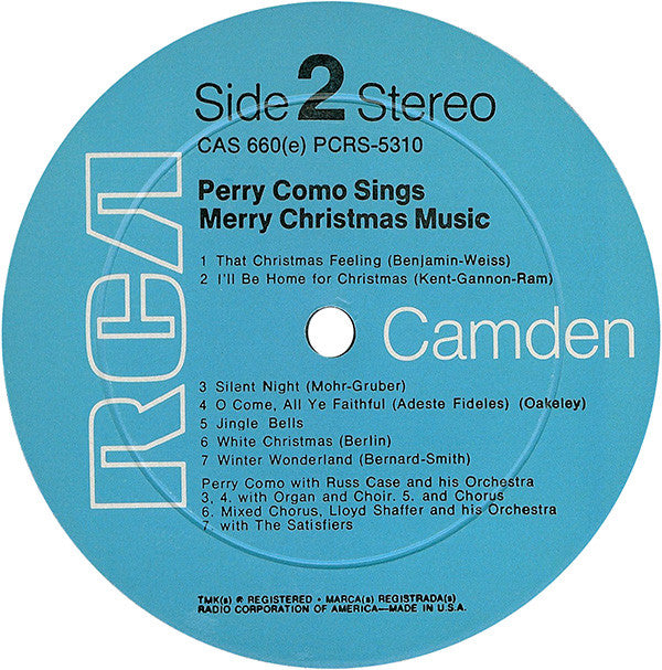 Perry Como - Perry Como Sings Merry Christmas Music