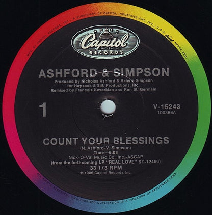 12" Single: Ashford & Simpson - Count Your Blessings