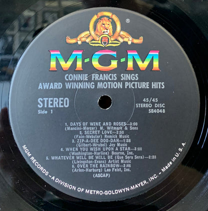 Connie Francis - Sings Award Winning Motion Picture Hits