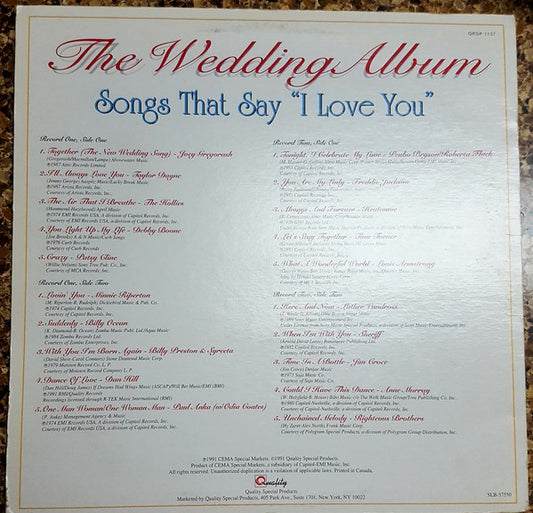 The Wedding Album (Songs That Say "I Love You") - secondary