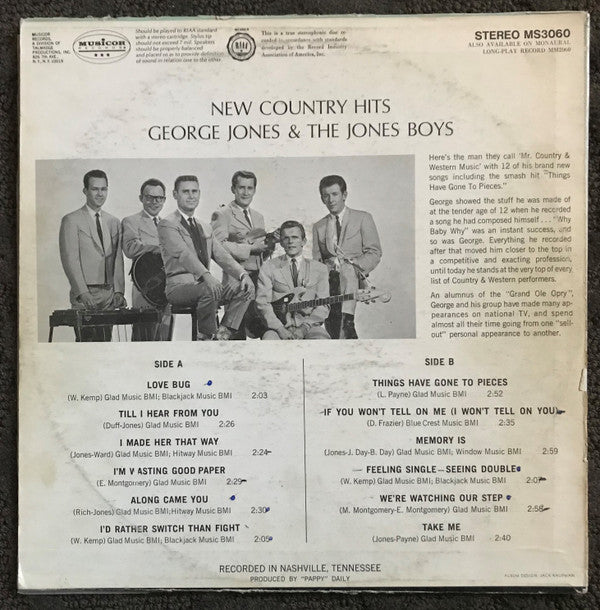 George Jones And The Jones Boys - New Country Hits