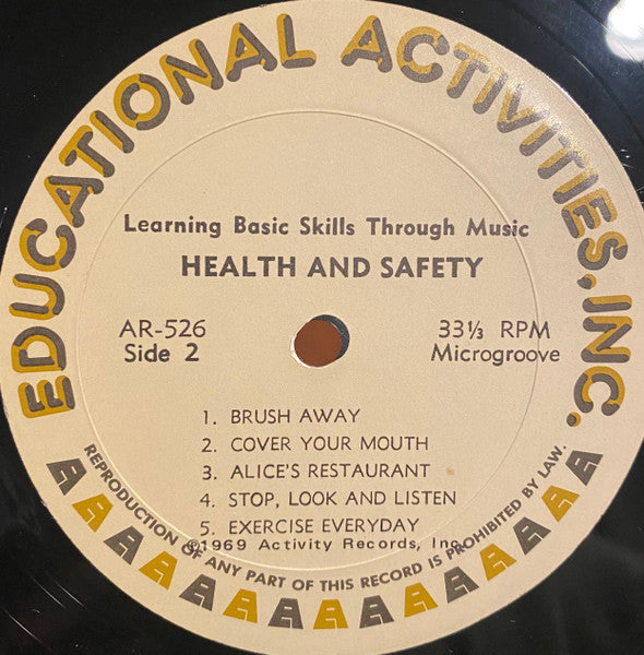 Hap Palmer - Learning Basic Skills Through Music Vol. III...Health And Safety