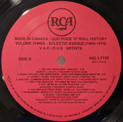 Made In Canada:  Our Rock 'N' Roll History - Volume 3:  Eclectic Avenue (1965-1974) - secondary