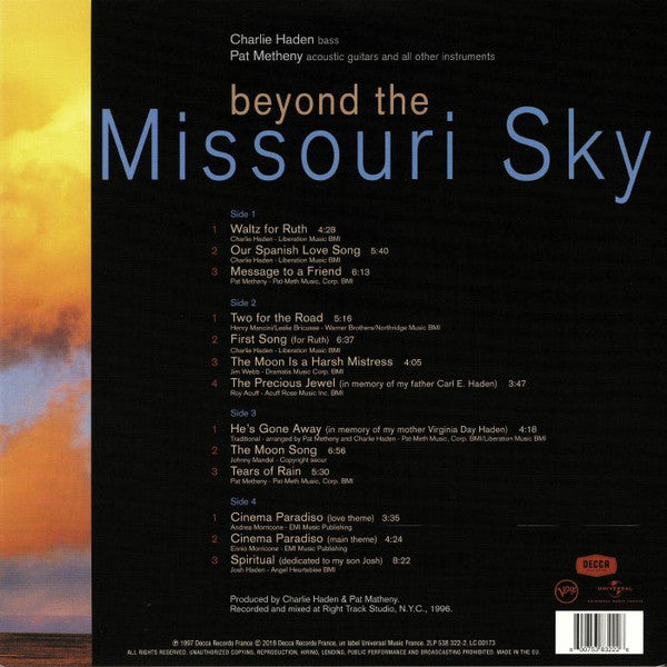 Beyond The Missouri Sky (Short Stories)  - secondary