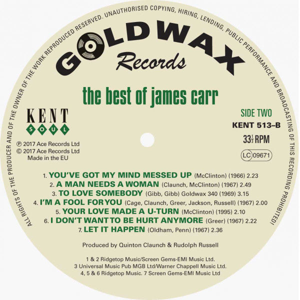The Best Of James Carr - secondary