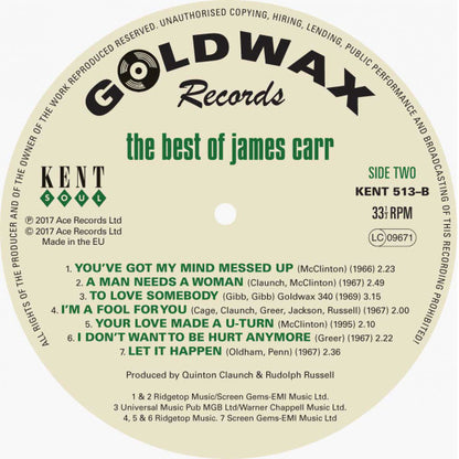 The Best Of James Carr - secondary