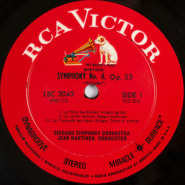 Jean Martinon, Peter Mennin, The Chicago Symphony Orchestra - First Recordings - Symphony No. 4 "Altitudes" / Symphony No. 7 "Variation-Symphony"