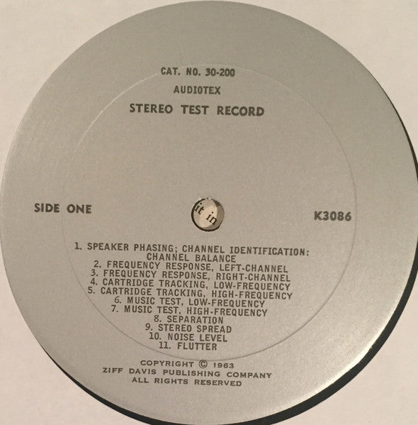 Stereo Test Record - secondary