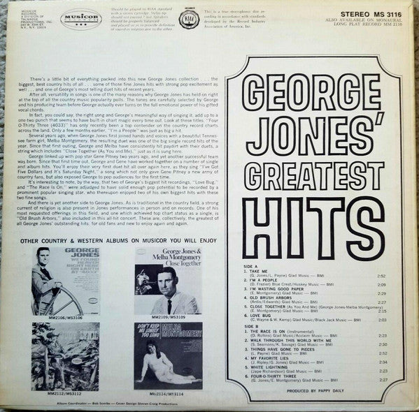 George Jones Greatest Hits - secondary