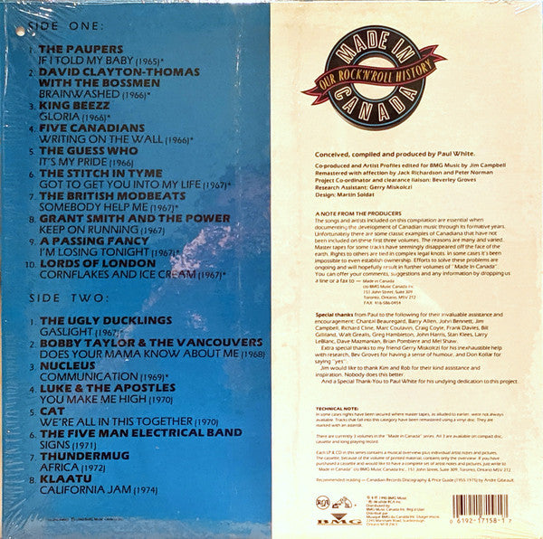 Made In Canada:  Our Rock 'N' Roll History - Volume 3:  Eclectic Avenue (1965-1974) - secondary