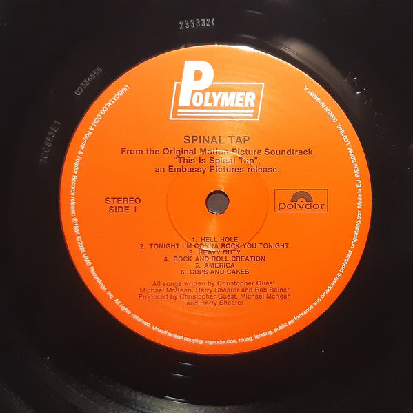 From The Original Motion Picture Soundtrack "This Is Spinal Tap" - secondary