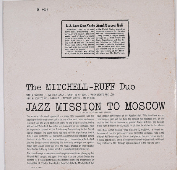 The Mitchell-Ruff Duo - Jazz Mission To Moscow