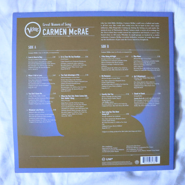 Great Women Of Song:  Carmen McRae - secondary