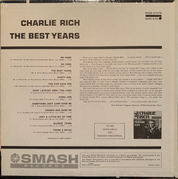 Charlie Rich - The Best Years