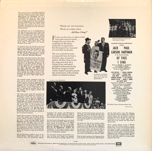 Jack Carson, Paul Hartman, George Gershwin, Ira Gershwin - Of Thee I Sing