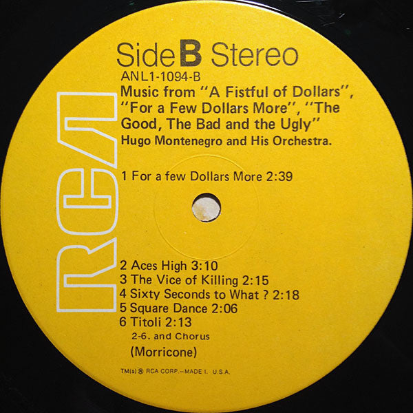 Music From "A Fistful Of Dollars", "For A Few Dollars More" & "The Good, The Bad And The Ugly" - secondary