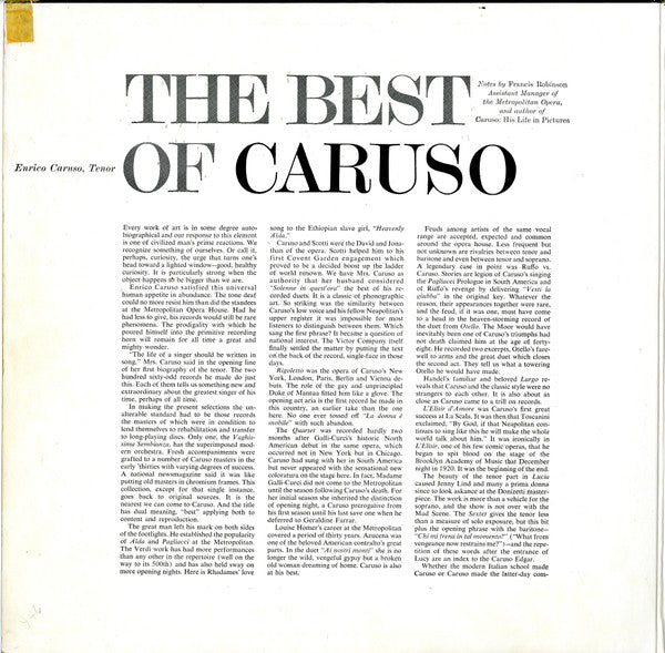 Enrico Caruso - The Best Of Caruso