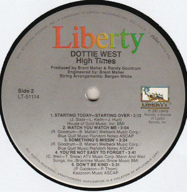 Dottie West - High Times