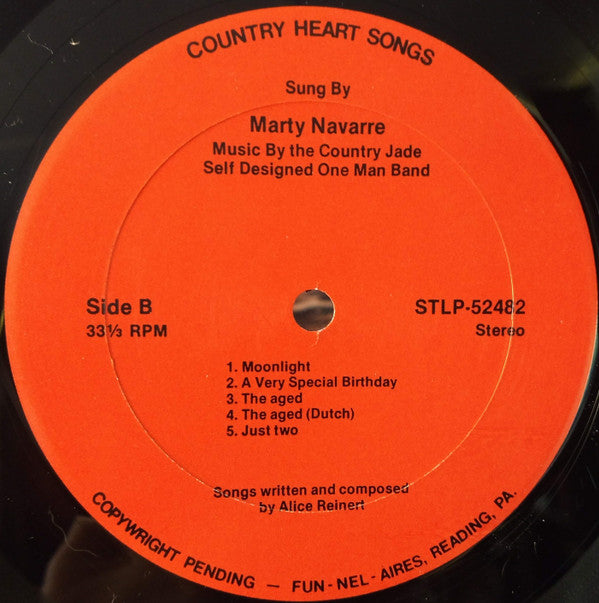 Marty Navarre - Sings And Plays (Penna. Dutch) Country Heart Songs