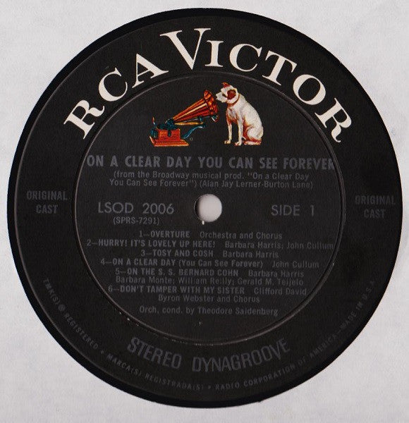 Barbara Harris, John Cullum - On A Clear Day You Can See Forever (Original Broadway Cast Recording)