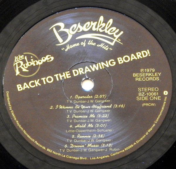The Rubinoos - Back To The Drawing Board