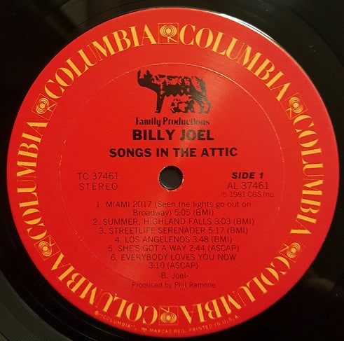 Songs In The Attic - secondary