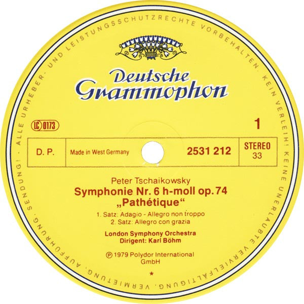 Pyotr Ilyich Tchaikovsky, London Symphony Orchestra, Karl Böhm - Symphonie No.6 Pathetique