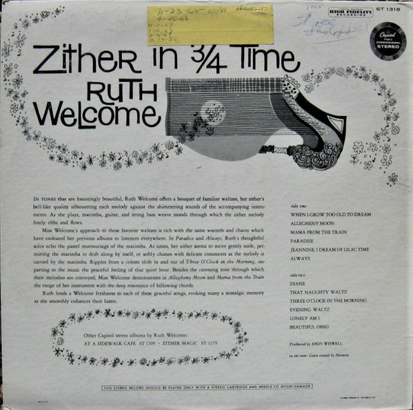 Ruth Welcome - Zither In 3/4 Time