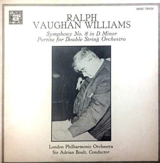 Ralph Vaughan Williams, London Philharmonic Orchestra, Sir Adrian Boult - Symphony No. 8 In D Minor / Partita For Double String Orchestra