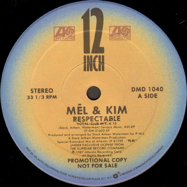 12" Single: Mel & Kim - Respectable