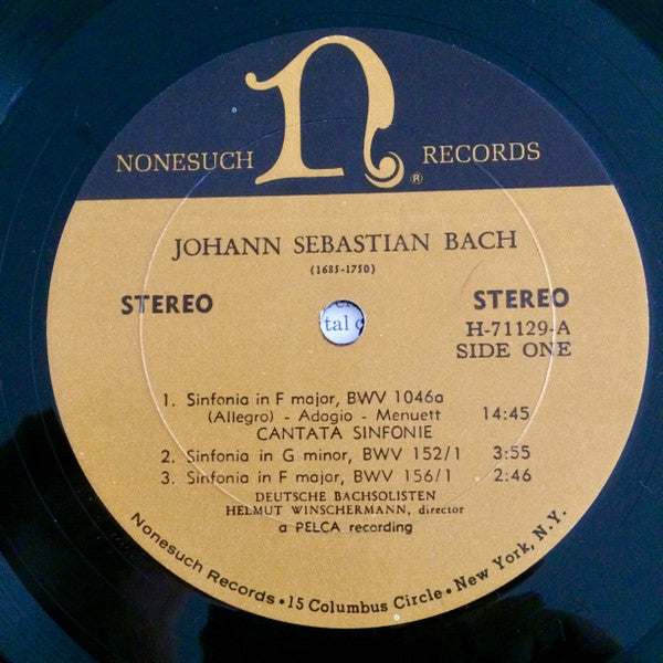 Johann Sebastian Bach, Deutsche Bachsolisten, Helmut Winschermann, Cologne Soloists Ensemble, Helmut Müller-Brühl - Sinfonia, BWV 1046a / Cantata Sinfonie BWV 152, BWV 156, BWV 42, BWV 209, BWV 76, BWV 75