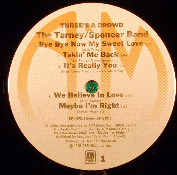 The Tarney/Spencer Band - Three's A Crowd